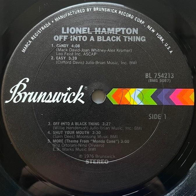 LIONEL HAMPTON / OFF INTO A BLACK THING - US Brunswick Original