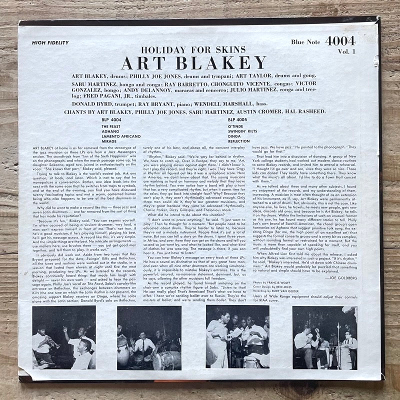 ART BLAKEY / HOLIDAY FOR SKINS - US Blue Note