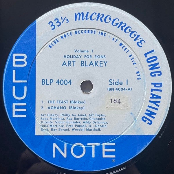 ART BLAKEY / HOLIDAY FOR SKINS - US Blue Note