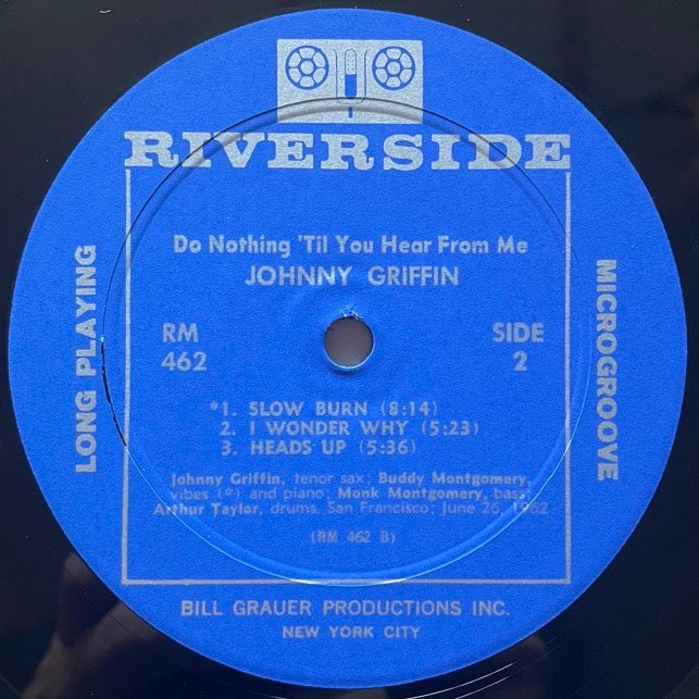 JOHNNY GRIFFIN / DO NOTHING 'TIL YOU HEAR FROM ME - US Riverside Original