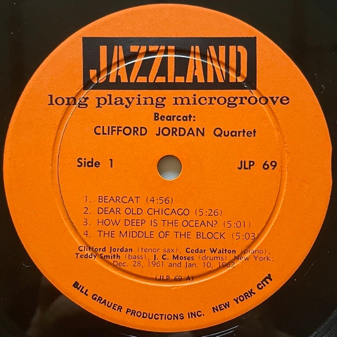 CLIFFORD JORDAN QUARTET / BEARCAT - US Jazzland Original
