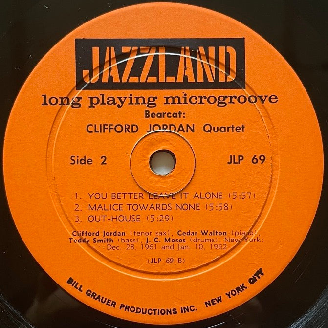 CLIFFORD JORDAN QUARTET / BEARCAT - US Jazzland Original