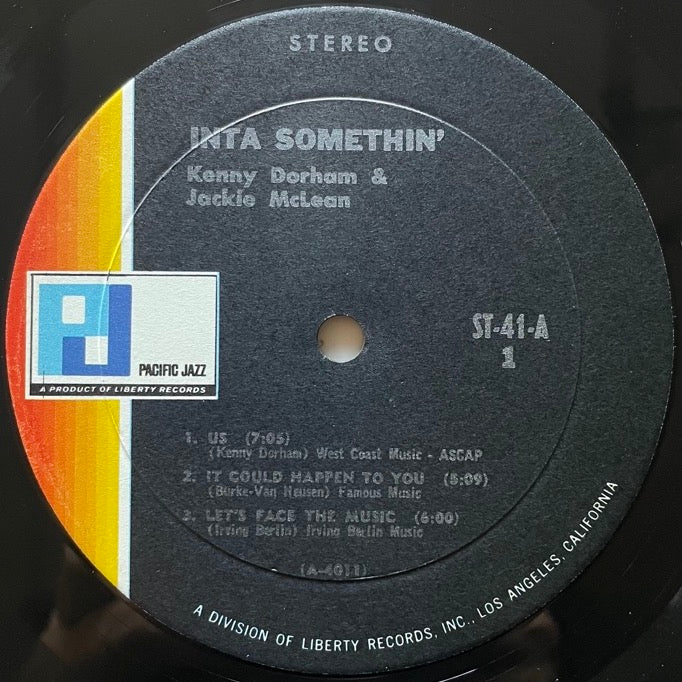 KENNY DORHAM & JACKIE McLEAN / INTA SOMETHIN' - US Pacific Jazz/Liberty