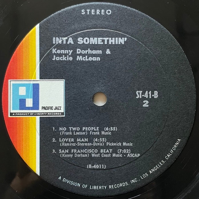 KENNY DORHAM & JACKIE McLEAN / INTA SOMETHIN' - US Pacific Jazz/Liberty