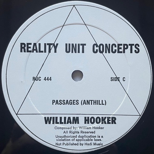 WILLIAM HOOKER / ... IS ETERNAL LIFE (2LP - US Reality Unit Concepts Original