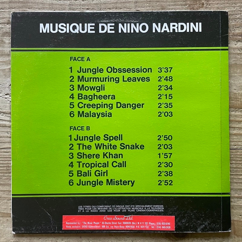 NINO NARDINI - ROGER ROGER / JUNGLE OBSESSION - France Crea Sound LP