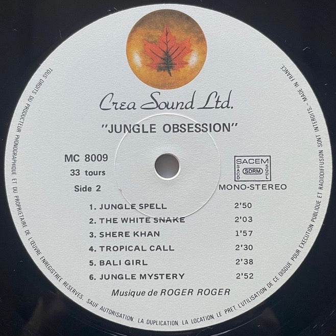 NINO NARDINI - ROGER ROGER / JUNGLE OBSESSION - France Crea Sound LP