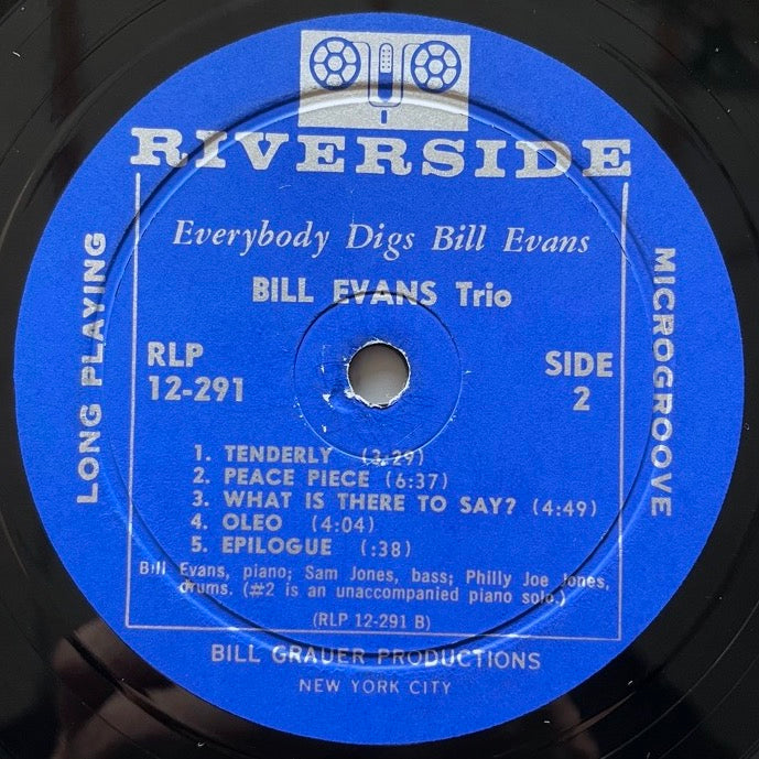 BILL EVANS TRIO / EVERYBODY DIGS - US Riverside Original