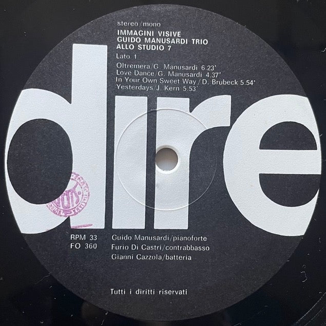 GUIDO MANUSARDI TRIO / IMMAGINI VISIVE - Italian Dire Original