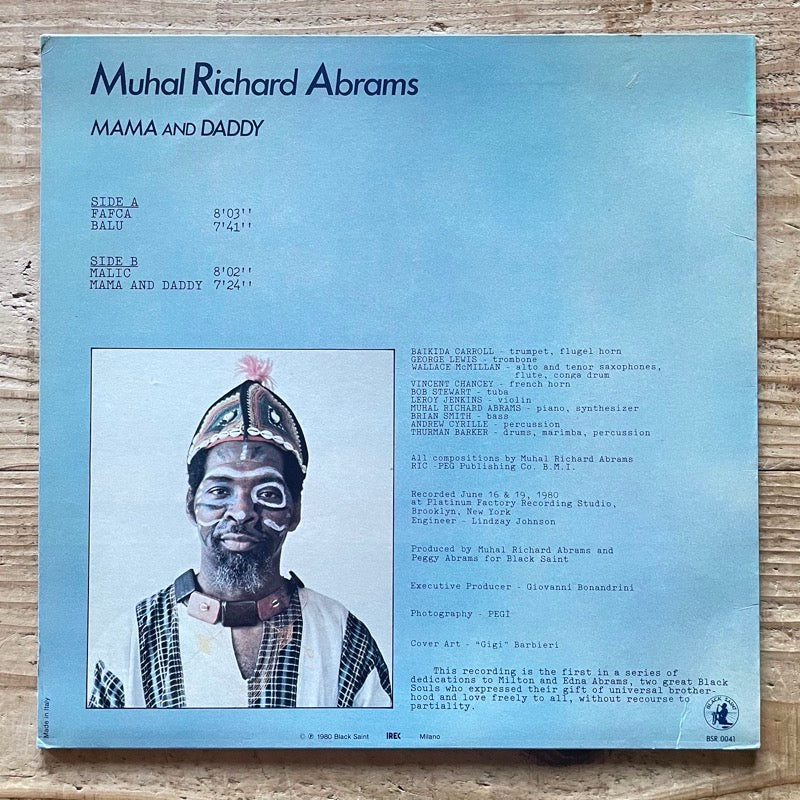 MUHAL RICHARD ABRAMS / MAMA AND DADDY - Italian Black Saint Original