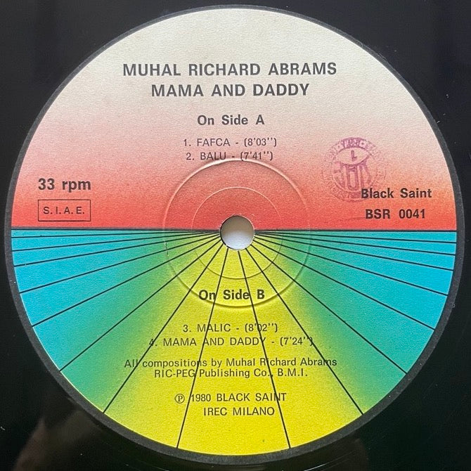 MUHAL RICHARD ABRAMS / MAMA AND DADDY - Italian Black Saint Original