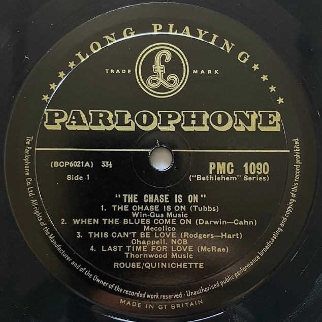 CHARLIE ROUSE - PAUL QUINICHETTE / THE CHASE IS ON - UK Parlophone