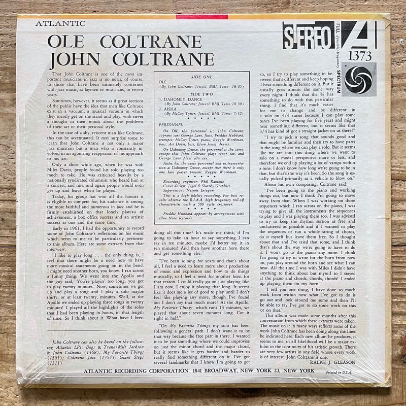 JOHN COLTRANE / OLE COLTRANE - US Atlantic