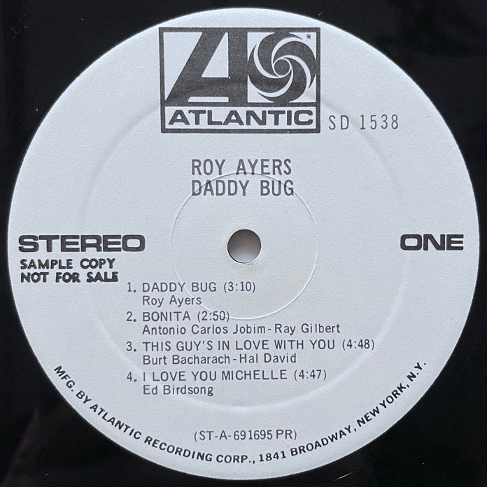 ROY AYERS / DADDY BUG - US Atlantic Promo Original