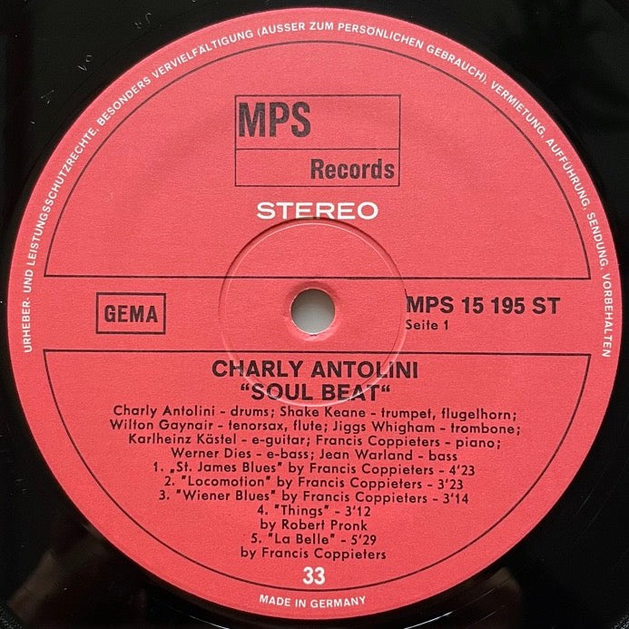CHARLY ANTOLINI / SOUL BEAT - German MPS Original