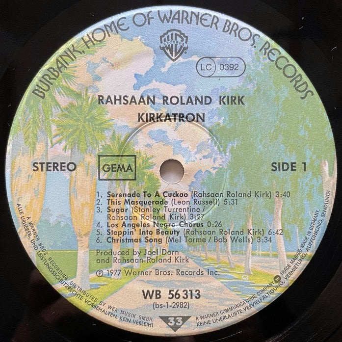 RAHSAAN ROLAND KIRK / KIRKATRON - German Warner Bros.