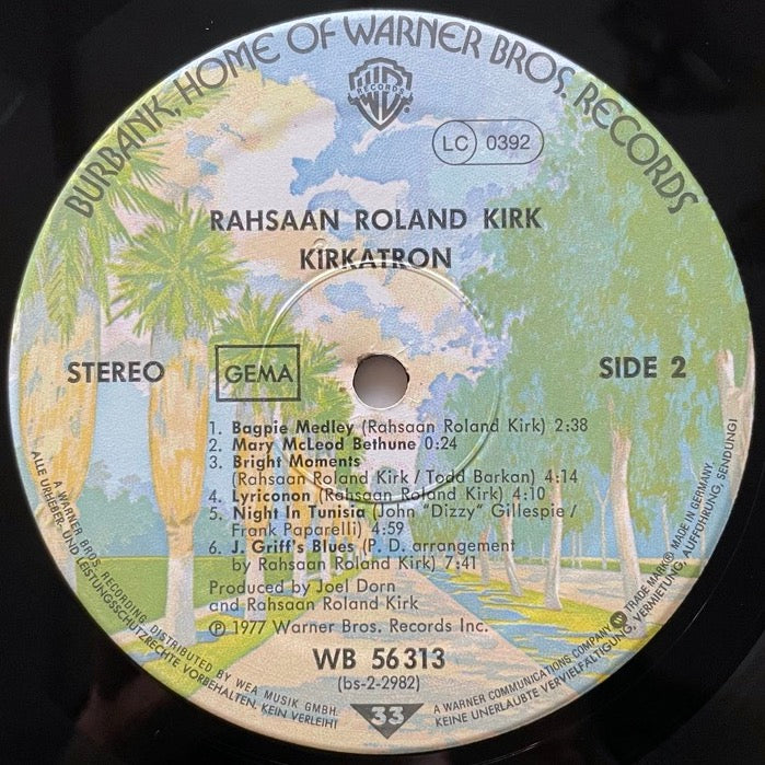 RAHSAAN ROLAND KIRK / KIRKATRON - German Warner Bros.