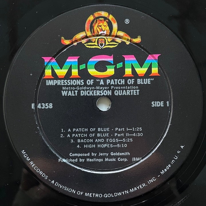 WALT DICKERSON QUARTET / IMPRESSIONS OF A PATCH OF BLUE - US MGM Original