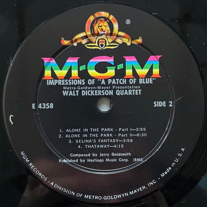 WALT DICKERSON QUARTET / IMPRESSIONS OF A PATCH OF BLUE - US MGM Original