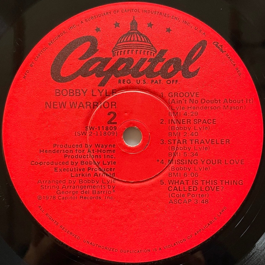 BOBBY LYLE / NEW WARRIOR - US Capitol Original