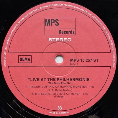 DAVE PIKE SET / LIVE AT THE PHILHARMONIE