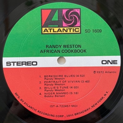 RANDY WESTON / AFRICAN COOKBOOK