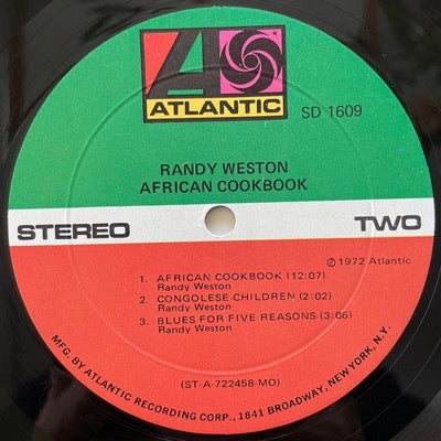 RANDY WESTON / AFRICAN COOKBOOK