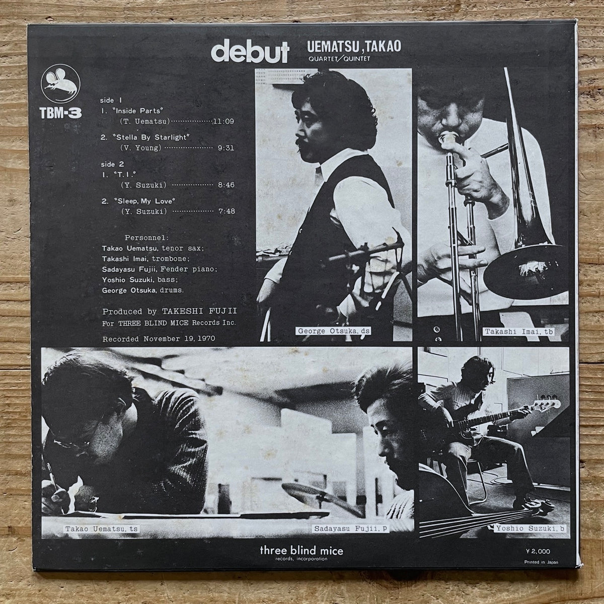 TAKAO UEMATSU QUARTET, QUINTET / DEBUT - Japan TBM Original