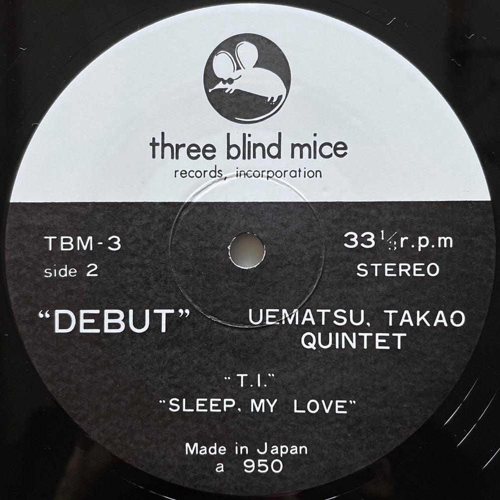 TAKAO UEMATSU QUARTET, QUINTET / DEBUT - Japan TBM Original
