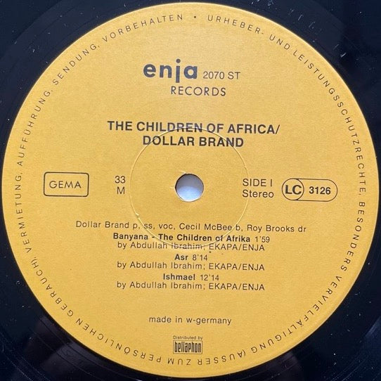 DOLLAR BRAND / THE CHILDREN OF AFRICA on German Enja