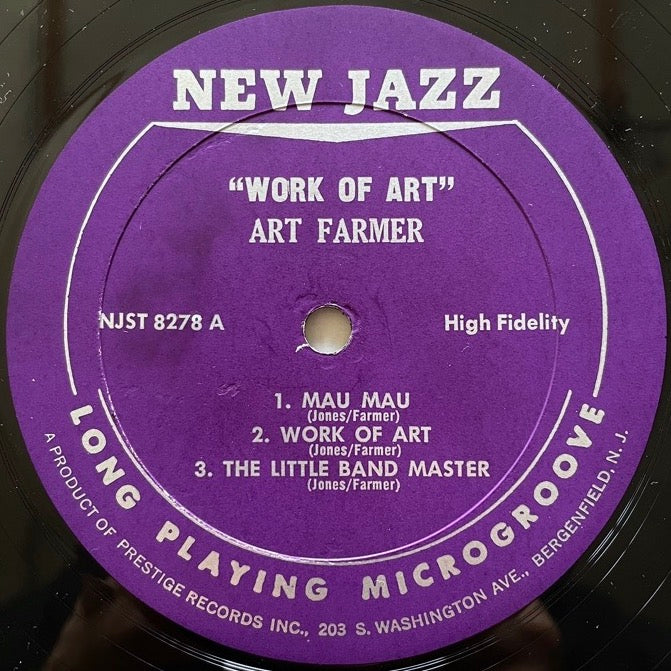 ART FARMER / WORK OF ART - US New Jazz RVG