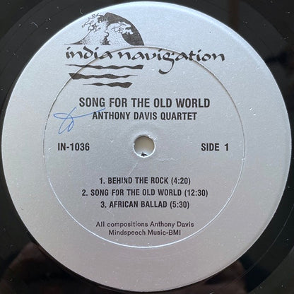 ANTHONY DAVIS QUARTET / SONG FOR THE OLD WORLD - US India Navigation original