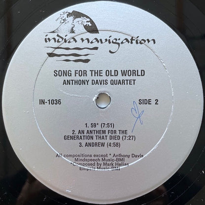 ANTHONY DAVIS QUARTET / SONG FOR THE OLD WORLD - US India Navigation original