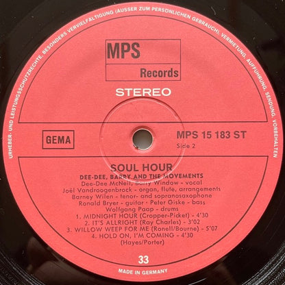 DEE DEE, BARRY & THE MOVEMENTS / SOUL HOUR - German MPS Original