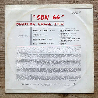 MARTIAL SOLAL TRIO / SON 66 - French Columbia Original