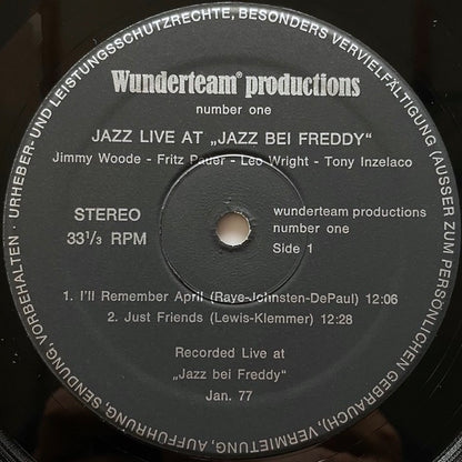 JIMMY WOODE, FRITZ PAUER, LEO WRIGHT, TONY INZELACO / JAZZ LIVE AT JAZZ BEI FREDDY - Austria Original Rare!