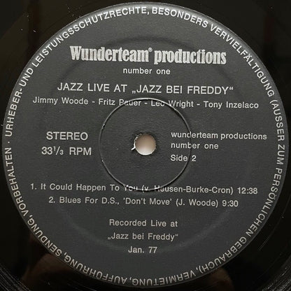 JIMMY WOODE, FRITZ PAUER, LEO WRIGHT, TONY INZELACO / JAZZ LIVE AT JAZZ BEI FREDDY - Austria Original Rare!