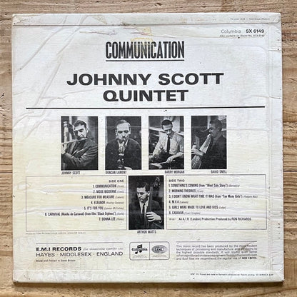JOHNNY SCOTT QUINTET / COMMUNICATION - UK Columbia Original