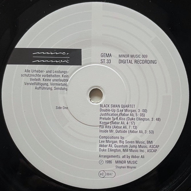 BLACK SWAN QUARTET (ABDUL WADUD, REGGIE WORKMAN) - German Minor Music Original