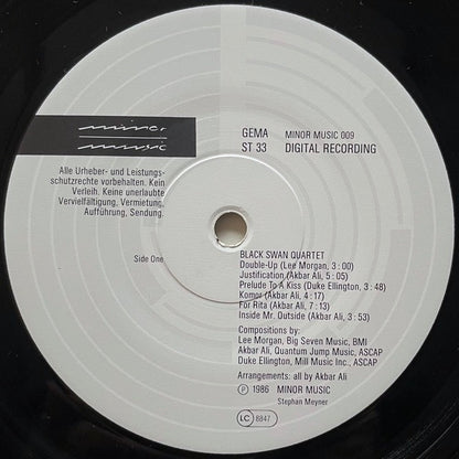 BLACK SWAN QUARTET (ABDUL WADUD, REGGIE WORKMAN) - German Minor Music Original