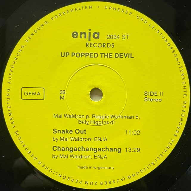 MAL WALDRON / UP POPPED THE DEVIL - German Enja Original
