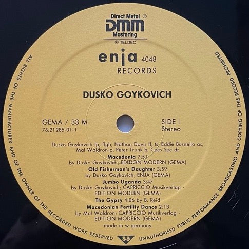 DUSKO GOYKOVICH / SWINGING MACEDONIA - German Enja