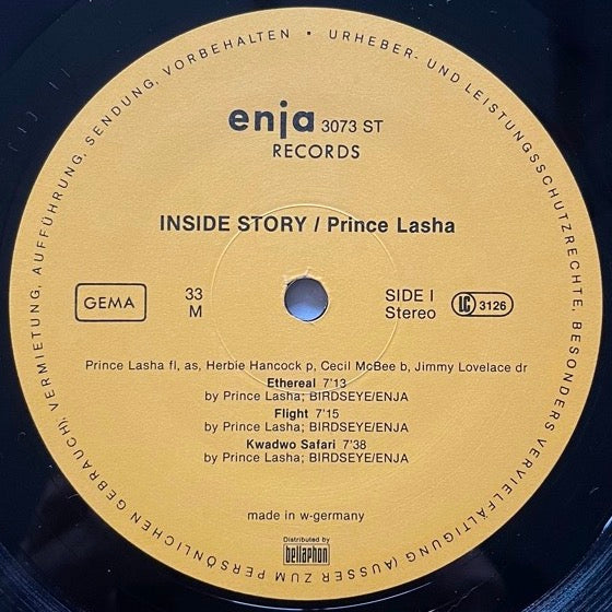 PRINCE LASHA / INSIDE STORY - German Enja Original