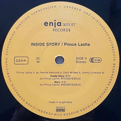 PRINCE LASHA / INSIDE STORY - German Enja Original