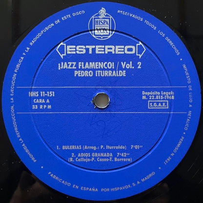 PEDRO ITURRALDE / JAZZ FLAMENCO VOL.2 - Spanish Hispavox Original