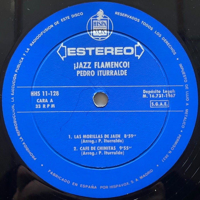 PEDRO ITURRALDE / JAZZ FLAMENCO - Spanish Hispavox Original