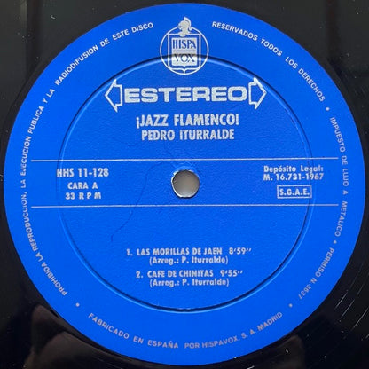 PEDRO ITURRALDE / JAZZ FLAMENCO - Spanish Hispavox Original