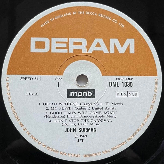 JOHN SURMAN - UK Deram Mono Original