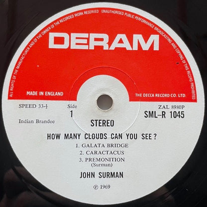 JOHN SURMAN / HOW MANY CLOUDS CAN YOU SEE? - UK Deram Original
