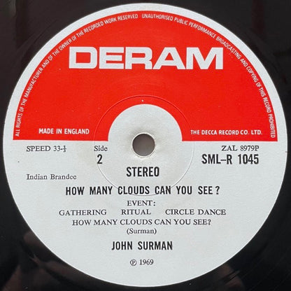 JOHN SURMAN / HOW MANY CLOUDS CAN YOU SEE? - UK Deram Original